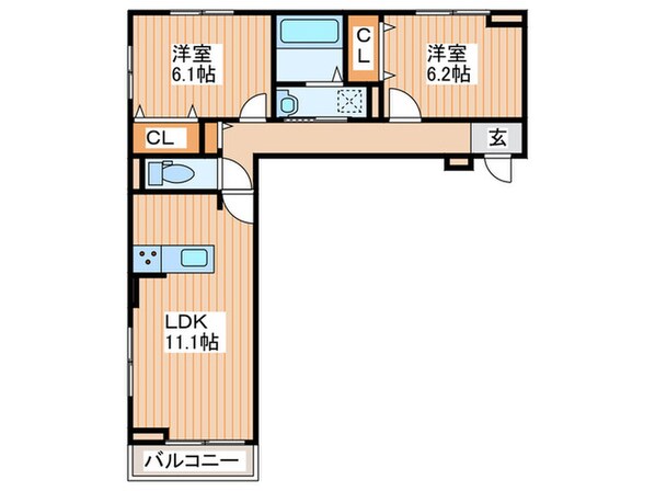 グレース讃良の物件間取画像